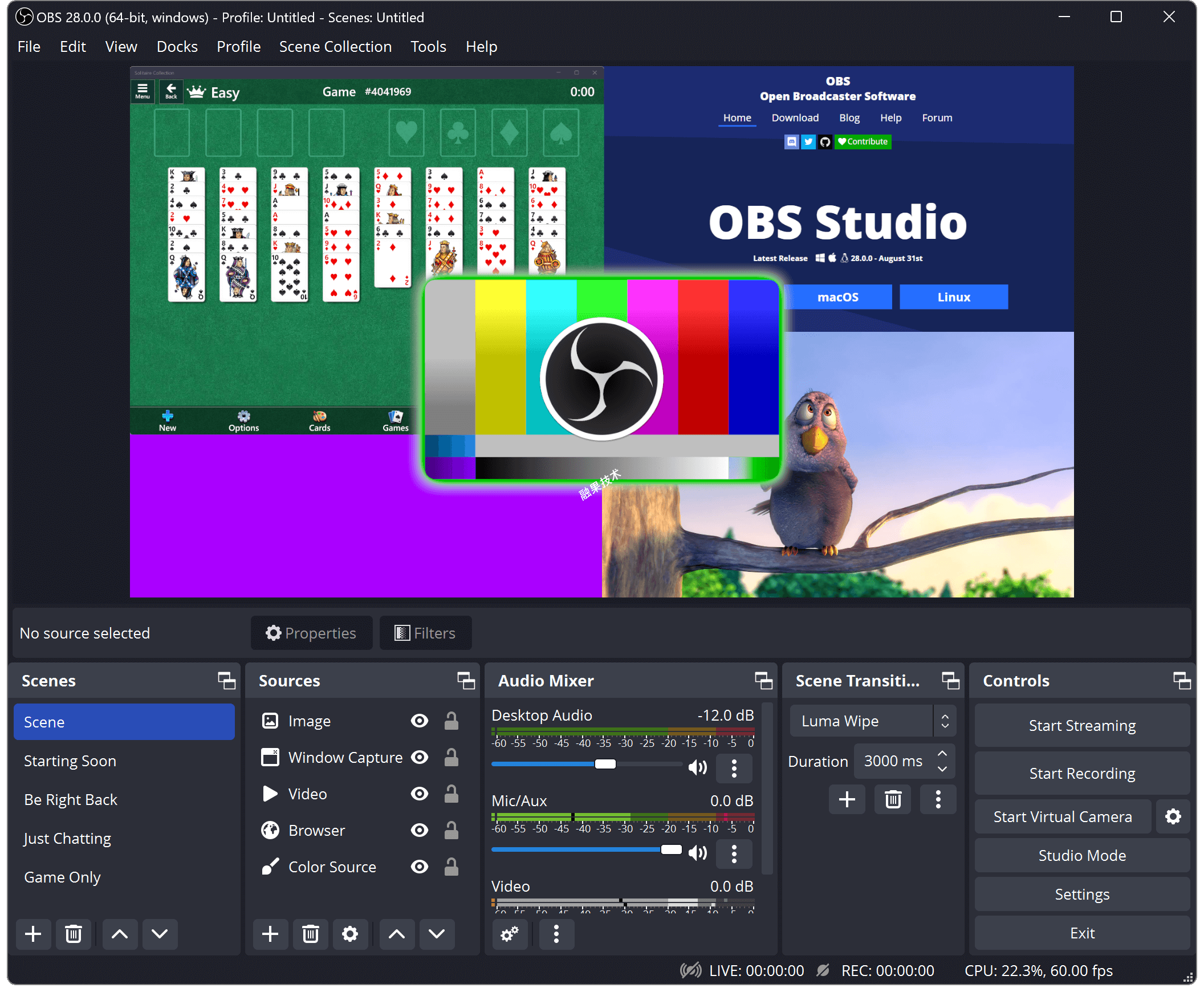 OBS Studio v30.2.3 开源跨平台直播工具-融果技术